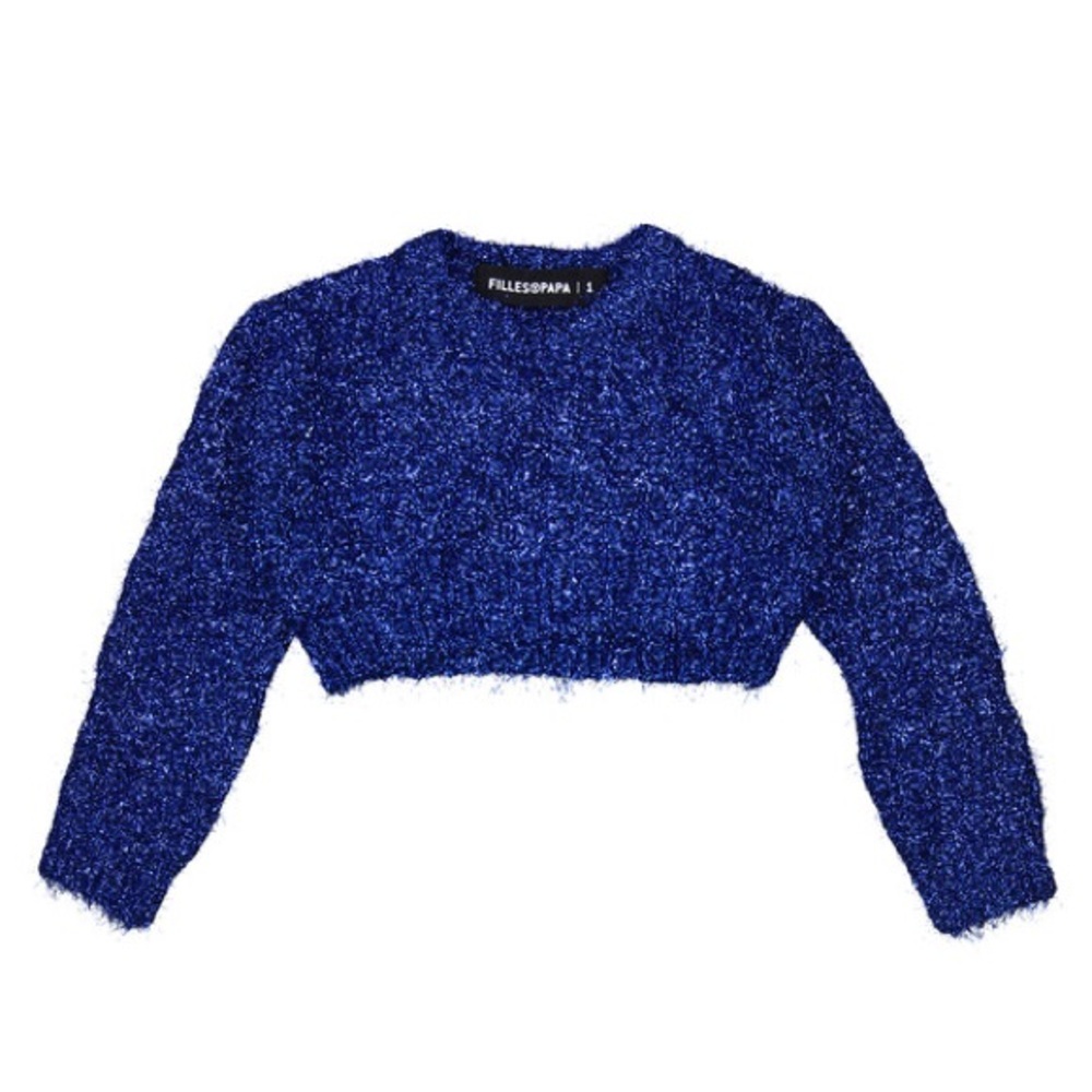 Shimmering Blue Crop Top